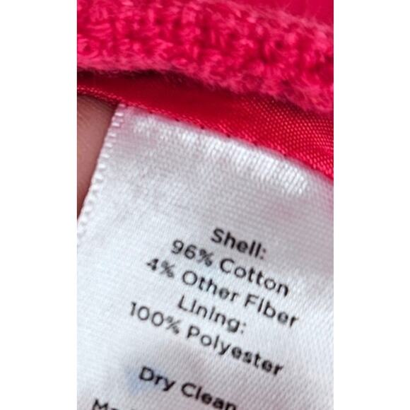 Talbots 10 Pink Coat Cotton Blend Classic Career Button Front Preppy Overcoat - Picture 4 of 4